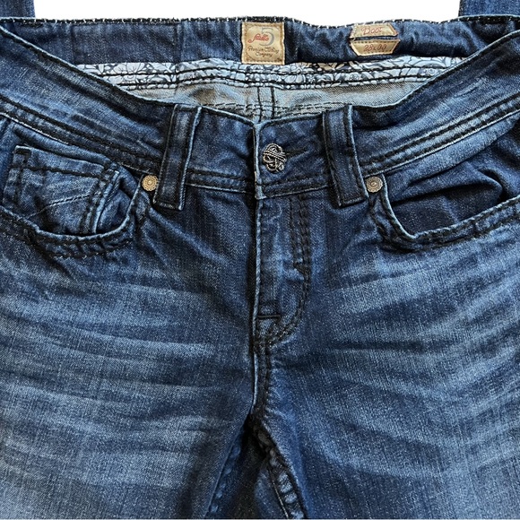 y2k studio 5 mid rise bootcut flared jeans w embellished pockets - Picture 4 of 5